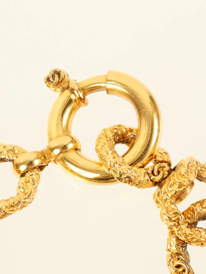 Top Quality Chanel Clover Cc Mark Charm Bracelet Gold