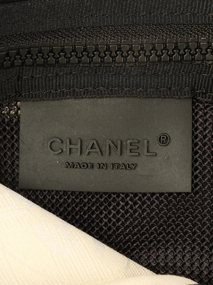 Chanel Around 2003 Made Sport Line Cc Mark Shoulder Bag Black/White