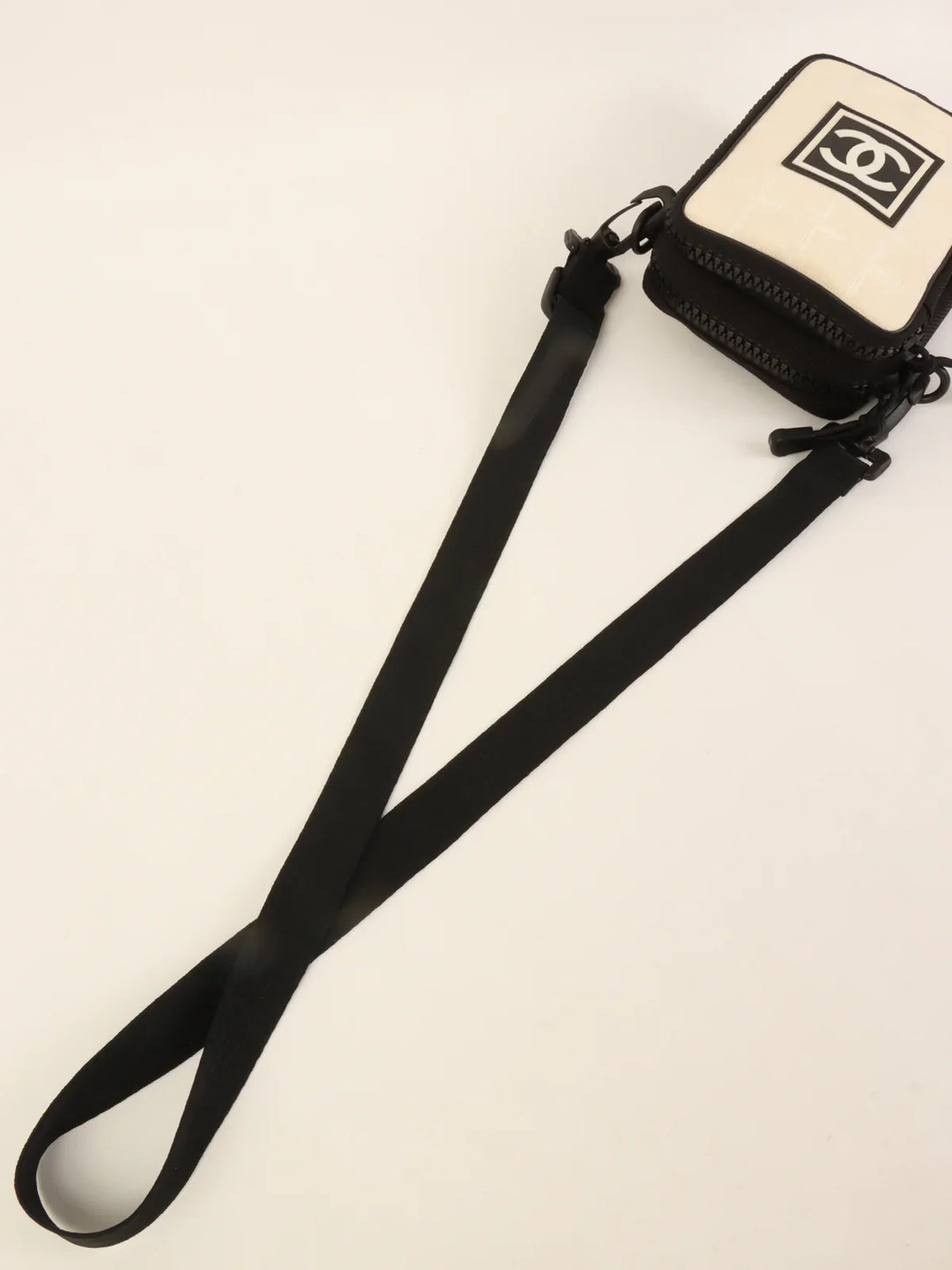 Chanel Around 2003 Made Sport Line Cc Mark Shoulder Bag Black/White