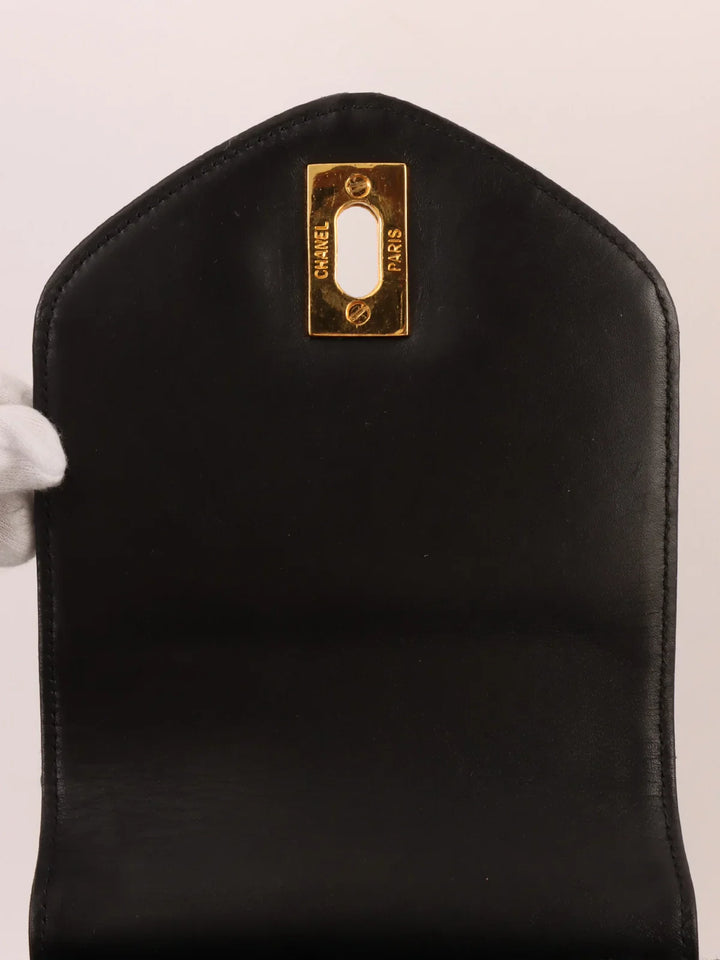 Chanel Around 1995 Made Bicolore Stitch Supermodel Black