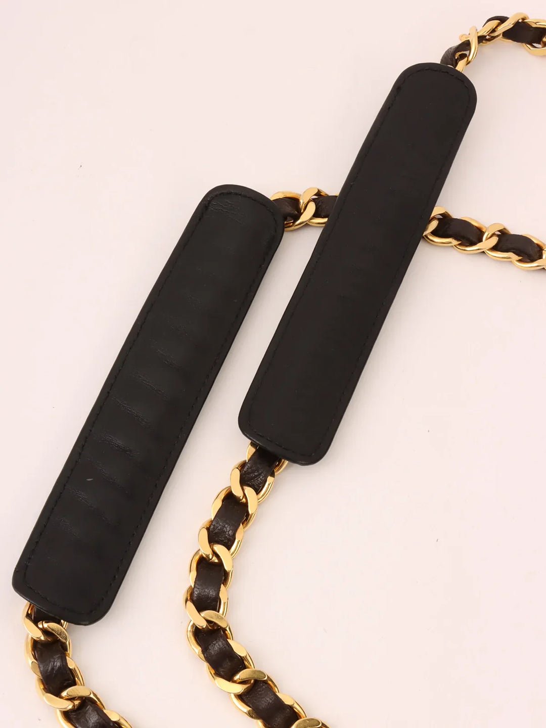 Chanel Around 1995 Made Bicolore Stitch Supermodel Black