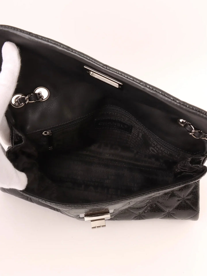 Chanel Around 2005 Made 2.55 Chain Shoulder Bag Black