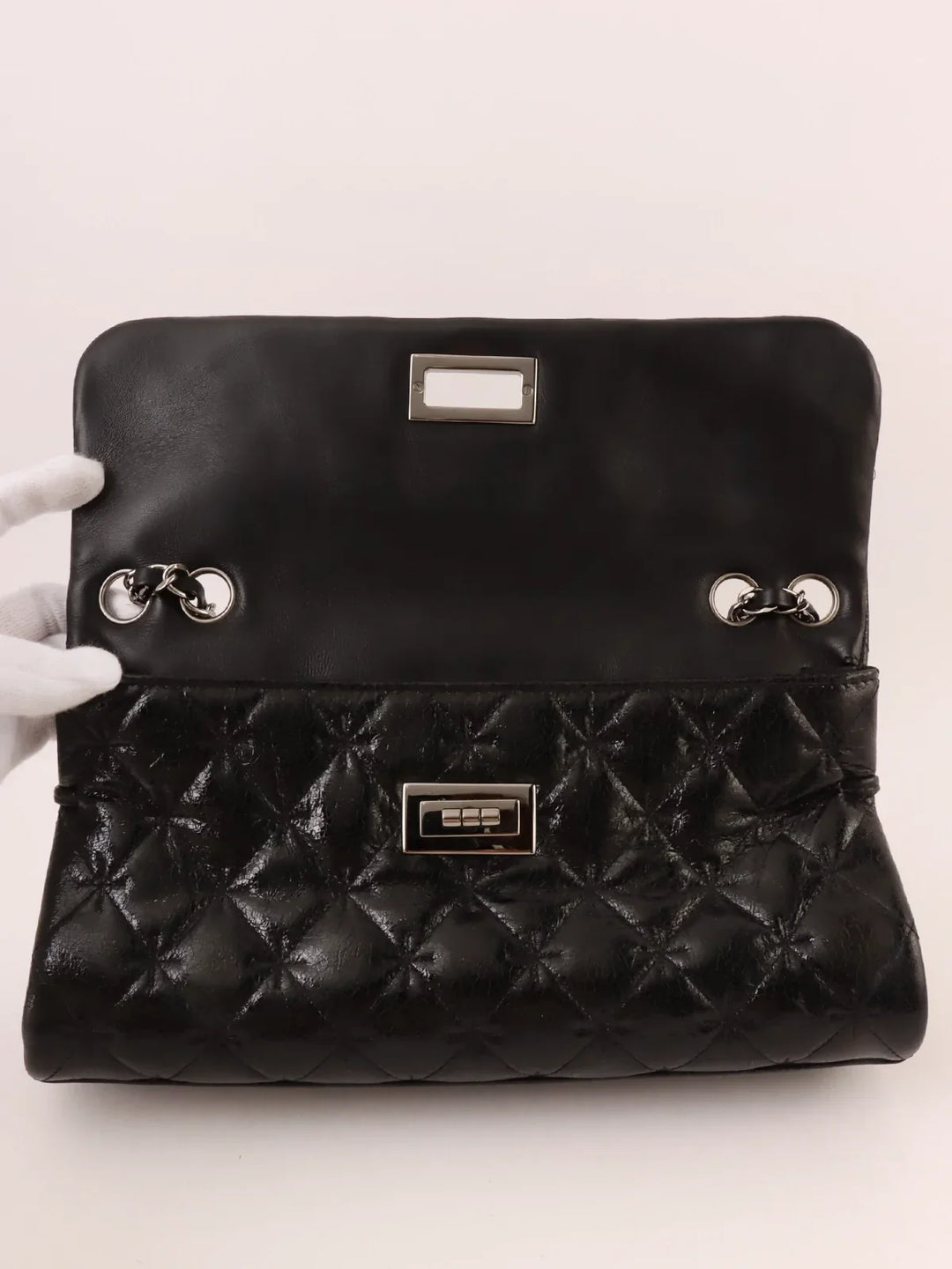 Chanel Around 2005 Made 2.55 Chain Shoulder Bag Black
