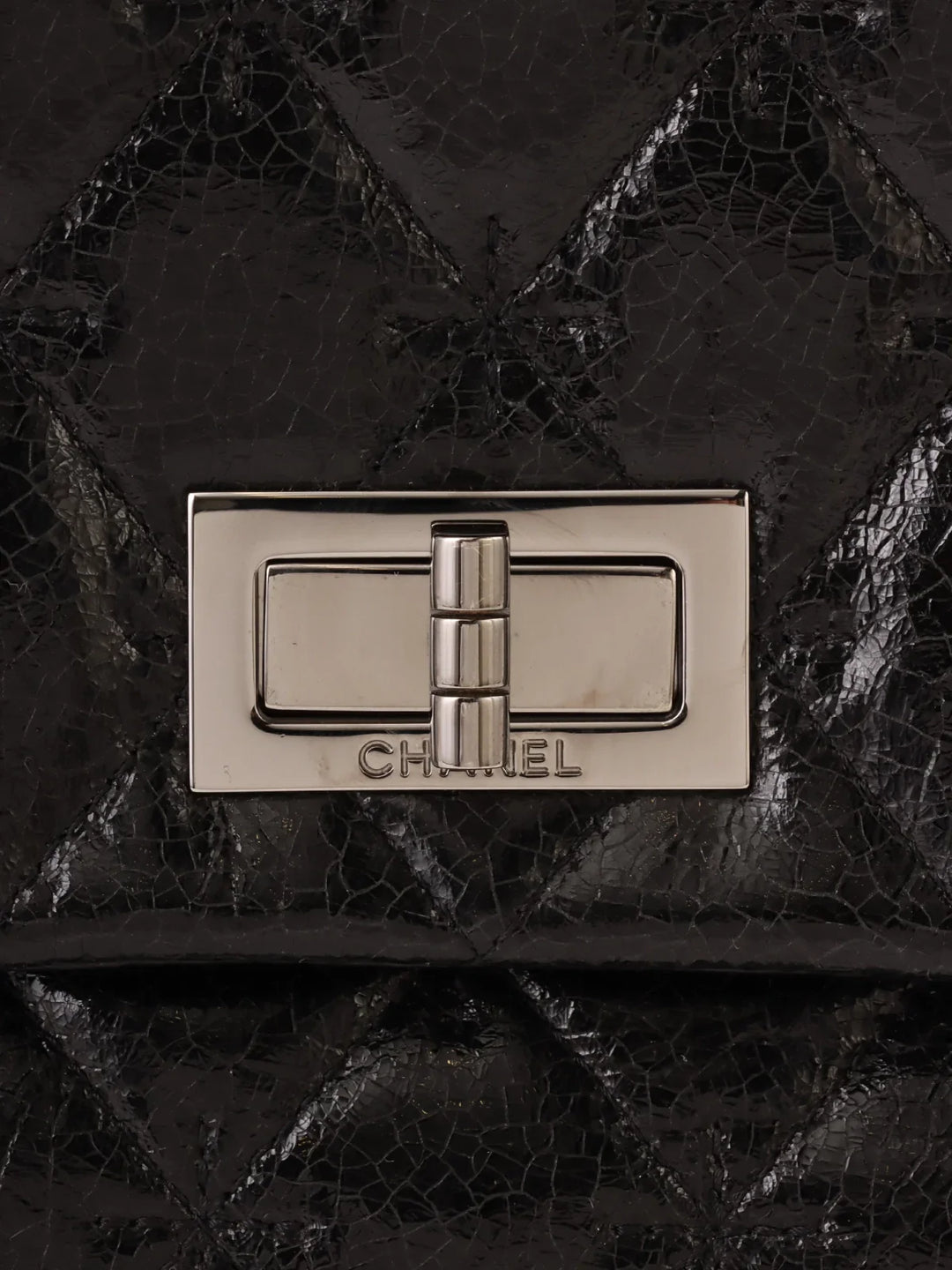 Chanel Around 2005 Made 2.55 Chain Shoulder Bag Black