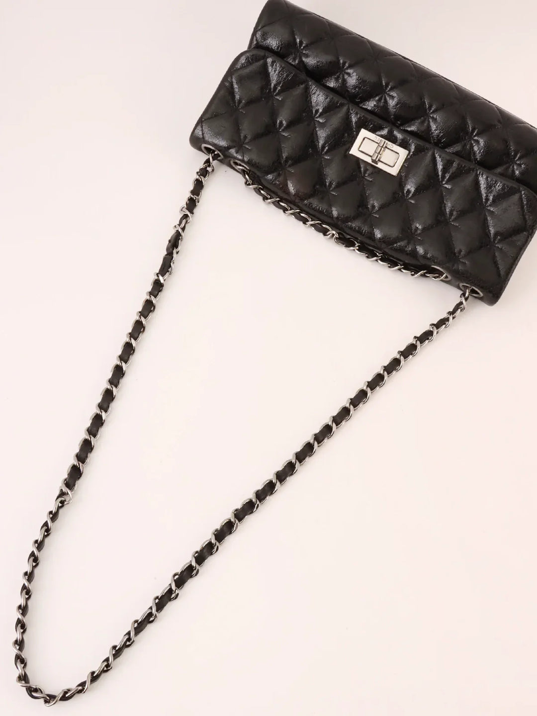 Chanel Around 2005 Made 2.55 Chain Shoulder Bag Black