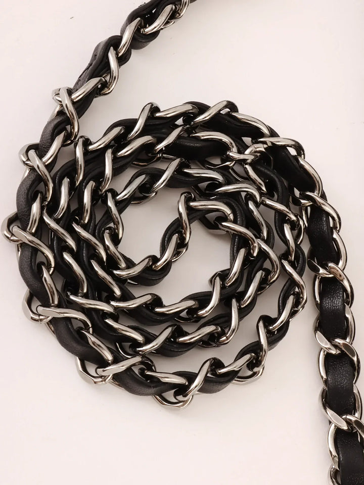Chanel Around 2005 Made 2.55 Chain Shoulder Bag Black