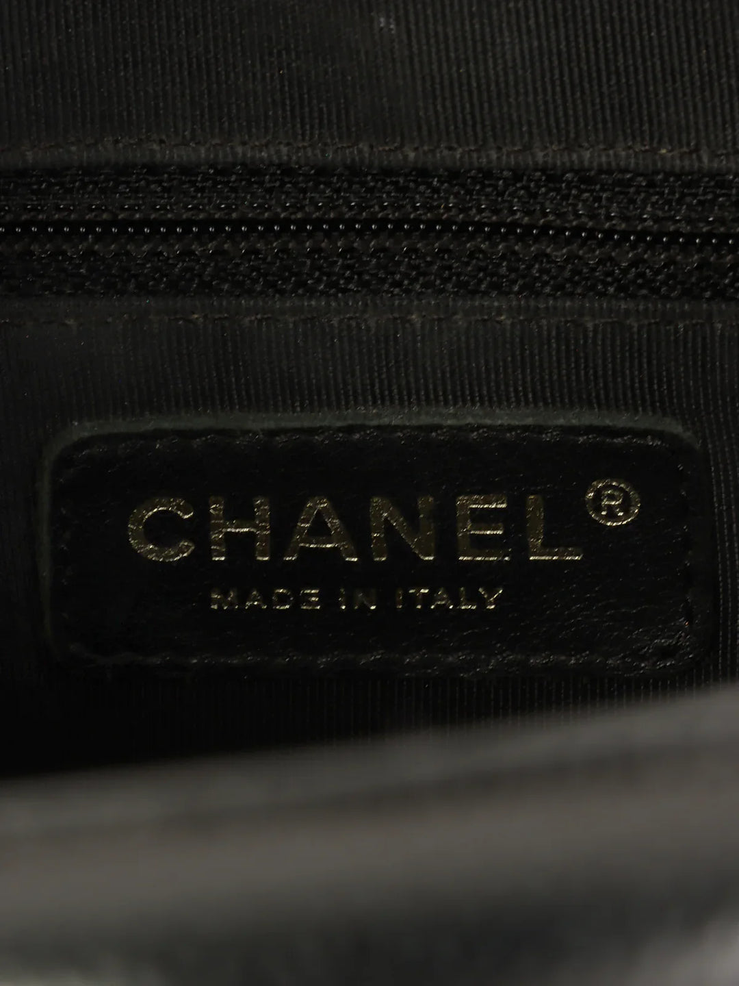 Chanel Around 1998 Made Caviar Skin Cc Mark Stitch Boston Bag Black
