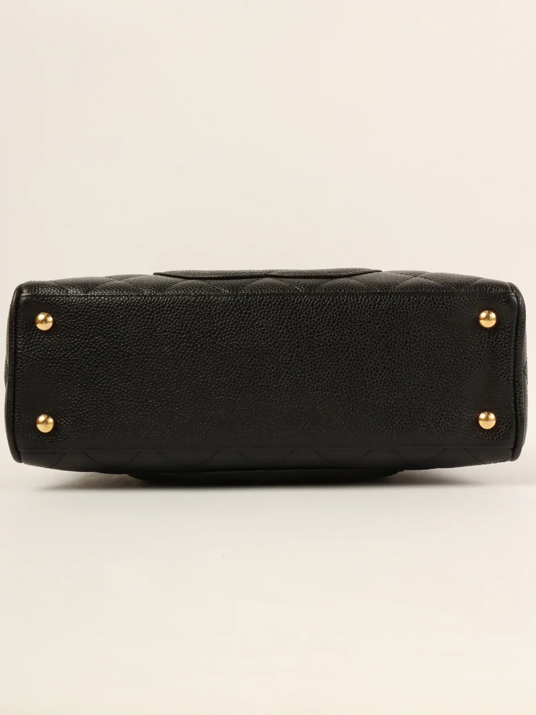 Chanel Around 1998 Made Caviar Skin Cc Mark Stitch Boston Bag Black
