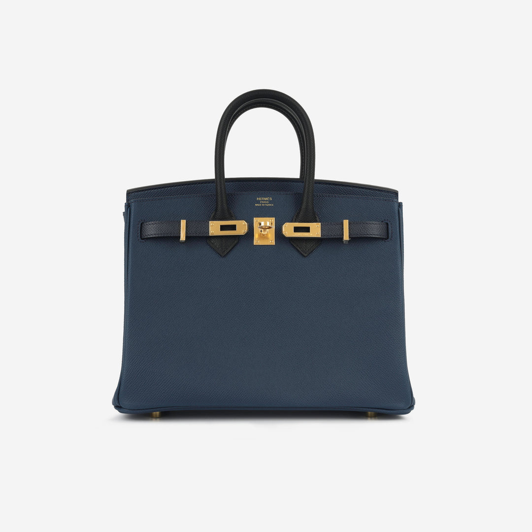 Birkin 25 - Bleu De Prusse/Bleu Indigo/Noir Epsom