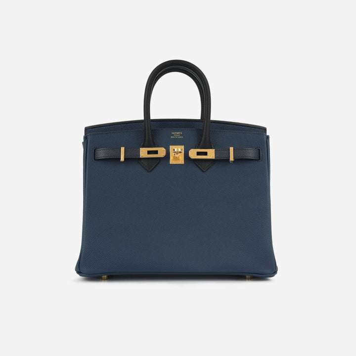 Birkin 25 - Bleu De Prusse/Bleu Indigo/Noir Epsom
