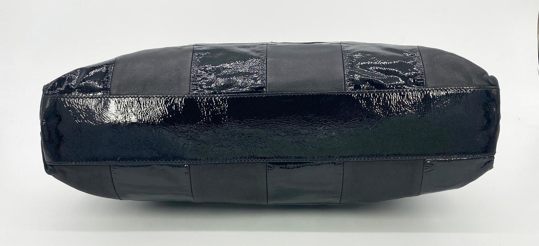 Top Quality Chanel Black Leather Checkered Tote