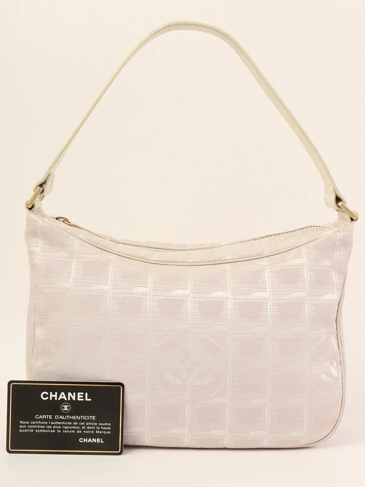Chanel 2001 Made New Travel Nylon Shoulder Bag Pink/White