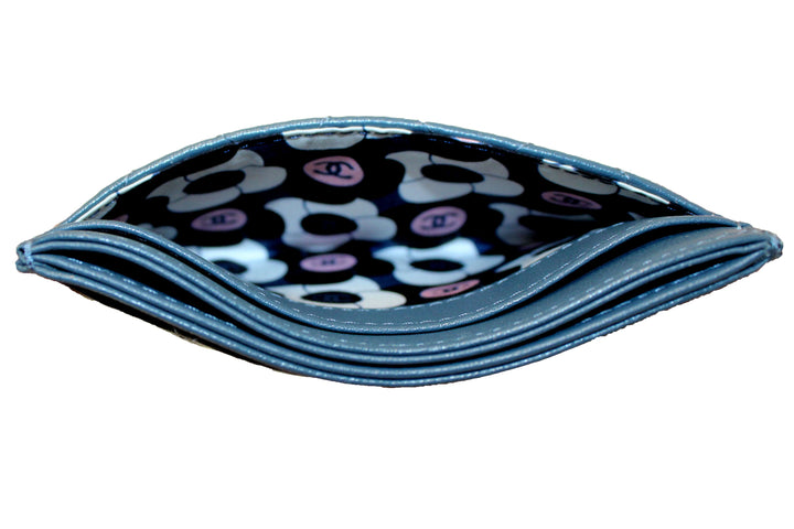 Top Quality Chanel Blue Quilted Lambskin Leather Card Holder