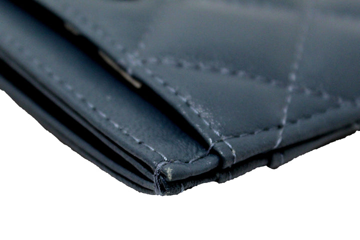 Top Quality Chanel Blue Quilted Lambskin Leather Card Holder