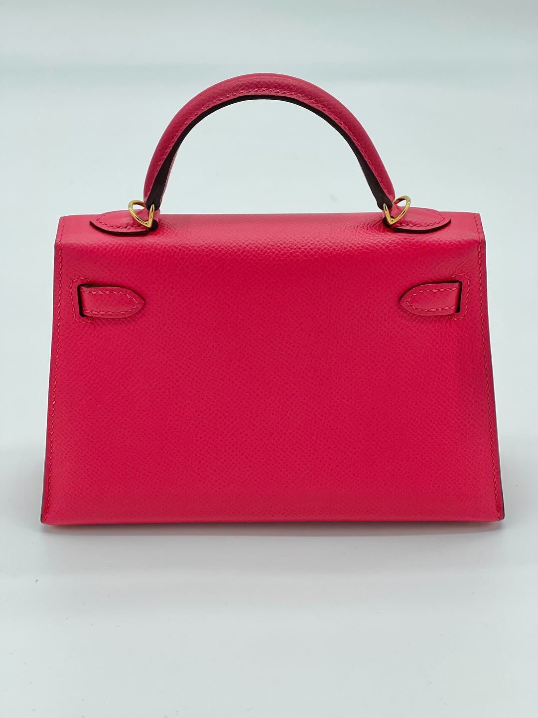 Top quality Hermes Kelly 20 Mini Epsom Rose Extreme Gold Hardware