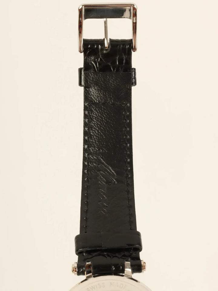 Burberry Round Logo Face Watch Silver/Black