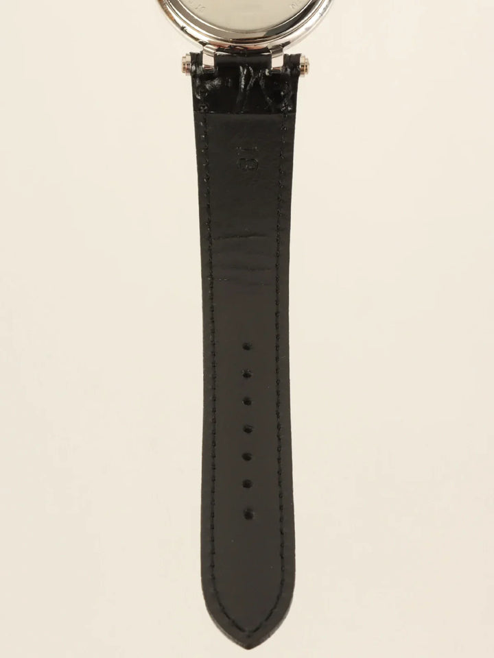 Burberry Round Logo Face Watch Silver/Black