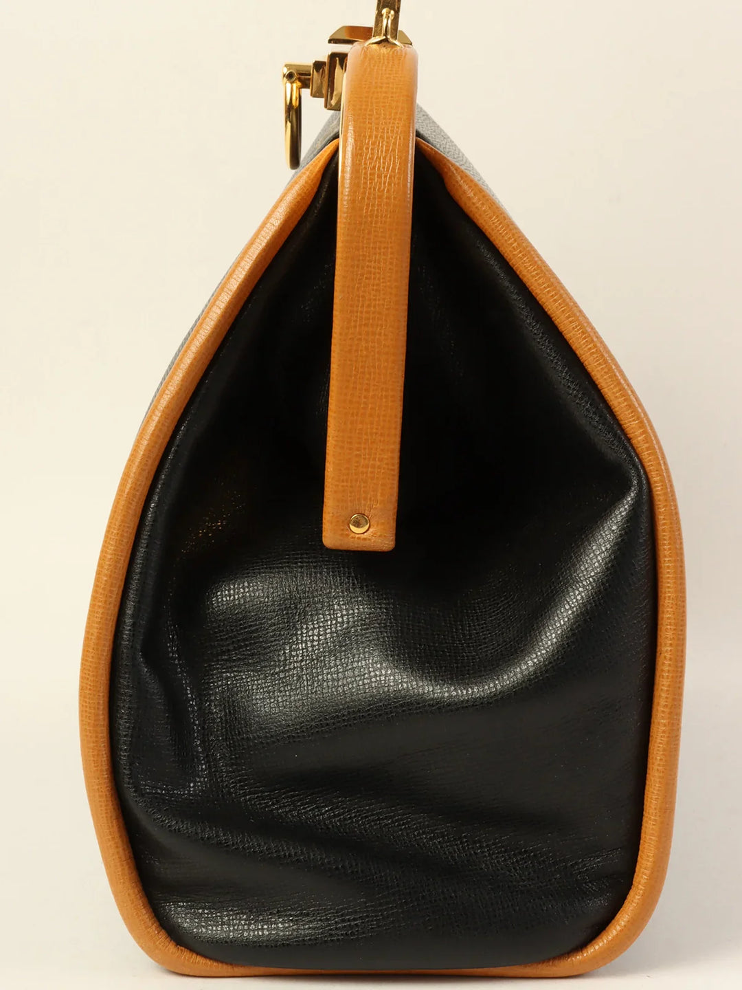 Top quality Dior Logo Plate 2Way Bag Black/Beige