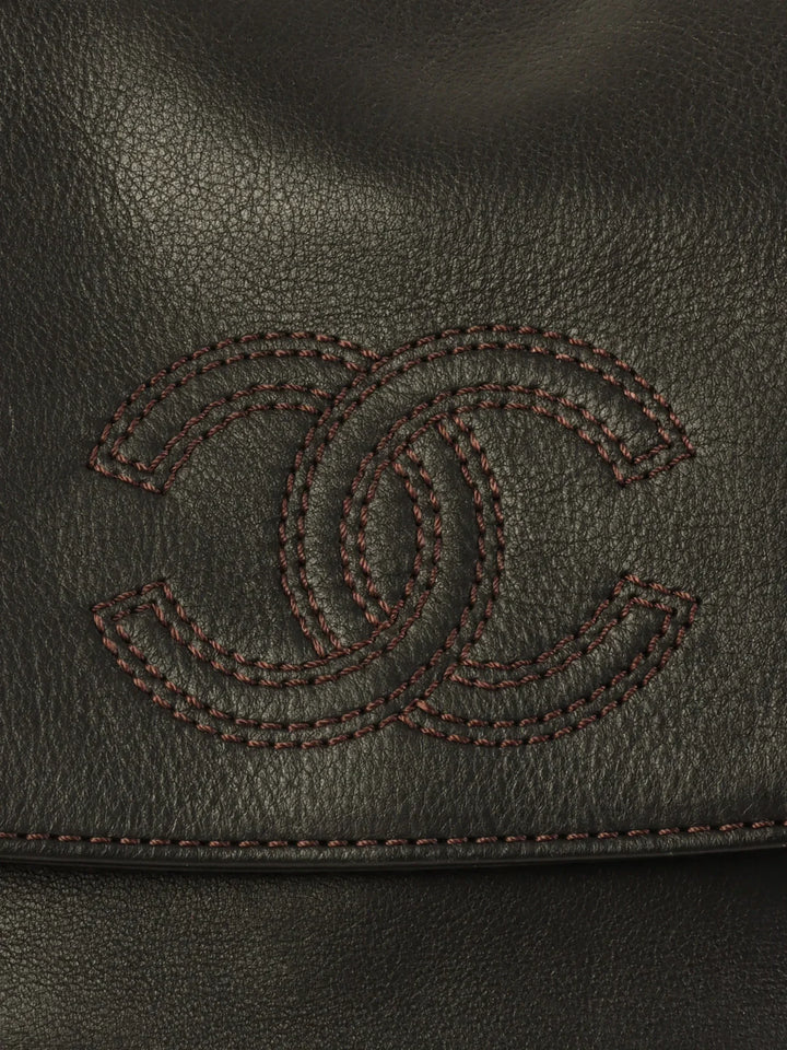 Top Quality Chanel Around 1998 Made Cc Mark Stitch Backpack Black