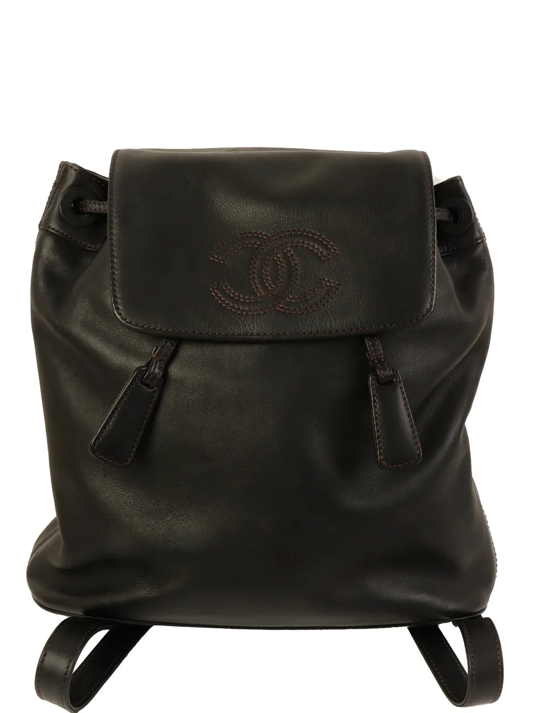Top Quality Chanel Around 1998 Made Cc Mark Stitch Backpack Black