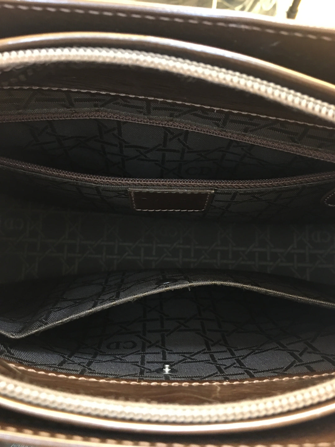 CHRISTIAN Top quality Dior Malice Handbag in Brown Leather