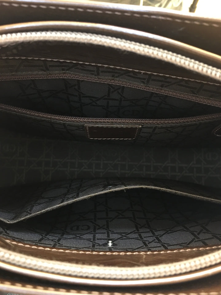 CHRISTIAN Top quality Dior Malice Handbag in Brown Leather