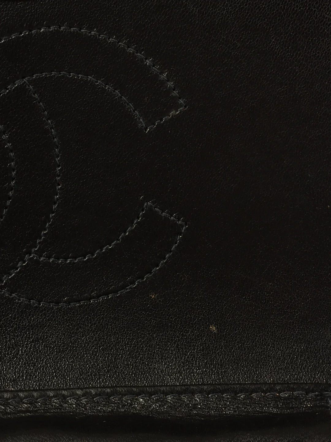 Chanel Around 1998 Made Full New Cc Mark Plate Chain Bag Mini Black