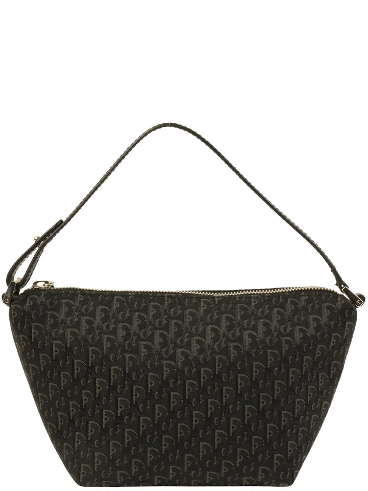 Top quality Dior Trotter Pattern Mini Top Handle Bag Black