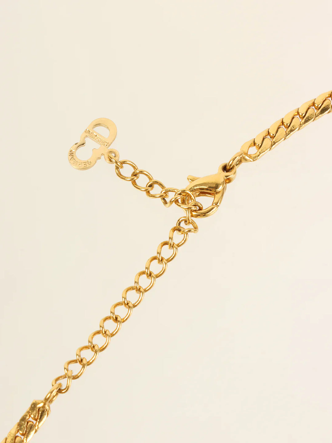 Top quality Dior Rhinestone Design Necklace Gold