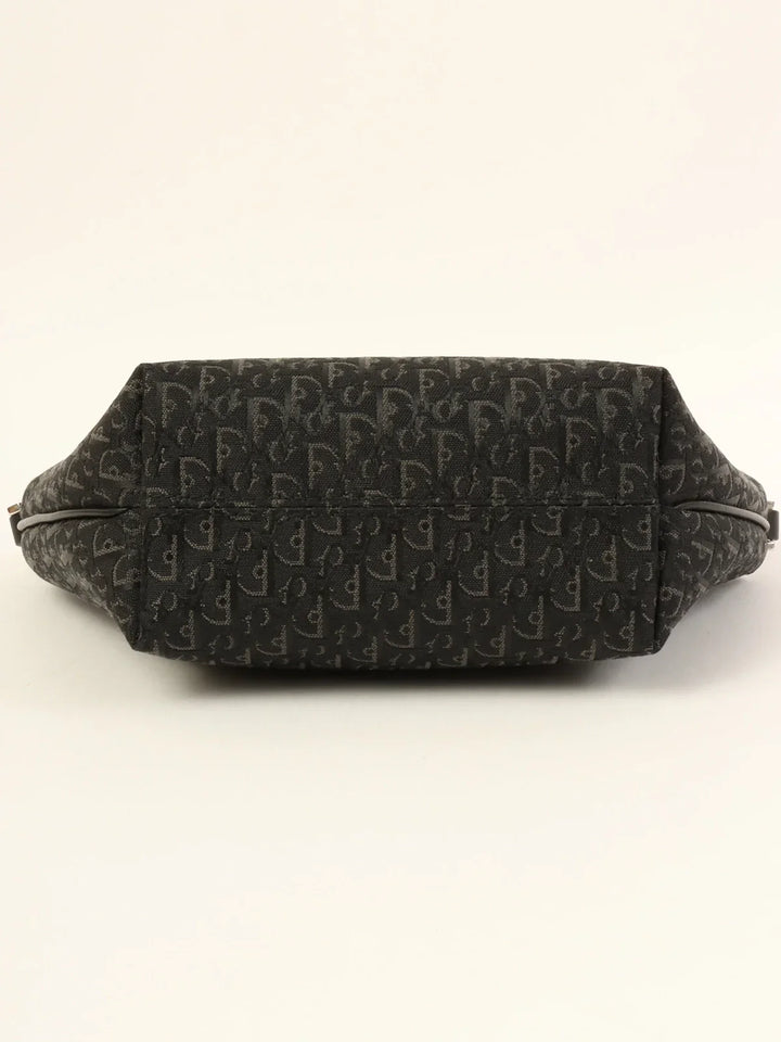 Top quality Dior Trotter Pattern Mini Top Handle Bag Black