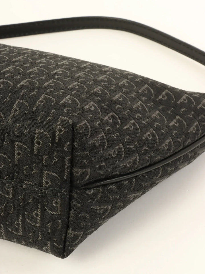 Top quality Dior Trotter Pattern Mini Top Handle Bag Black