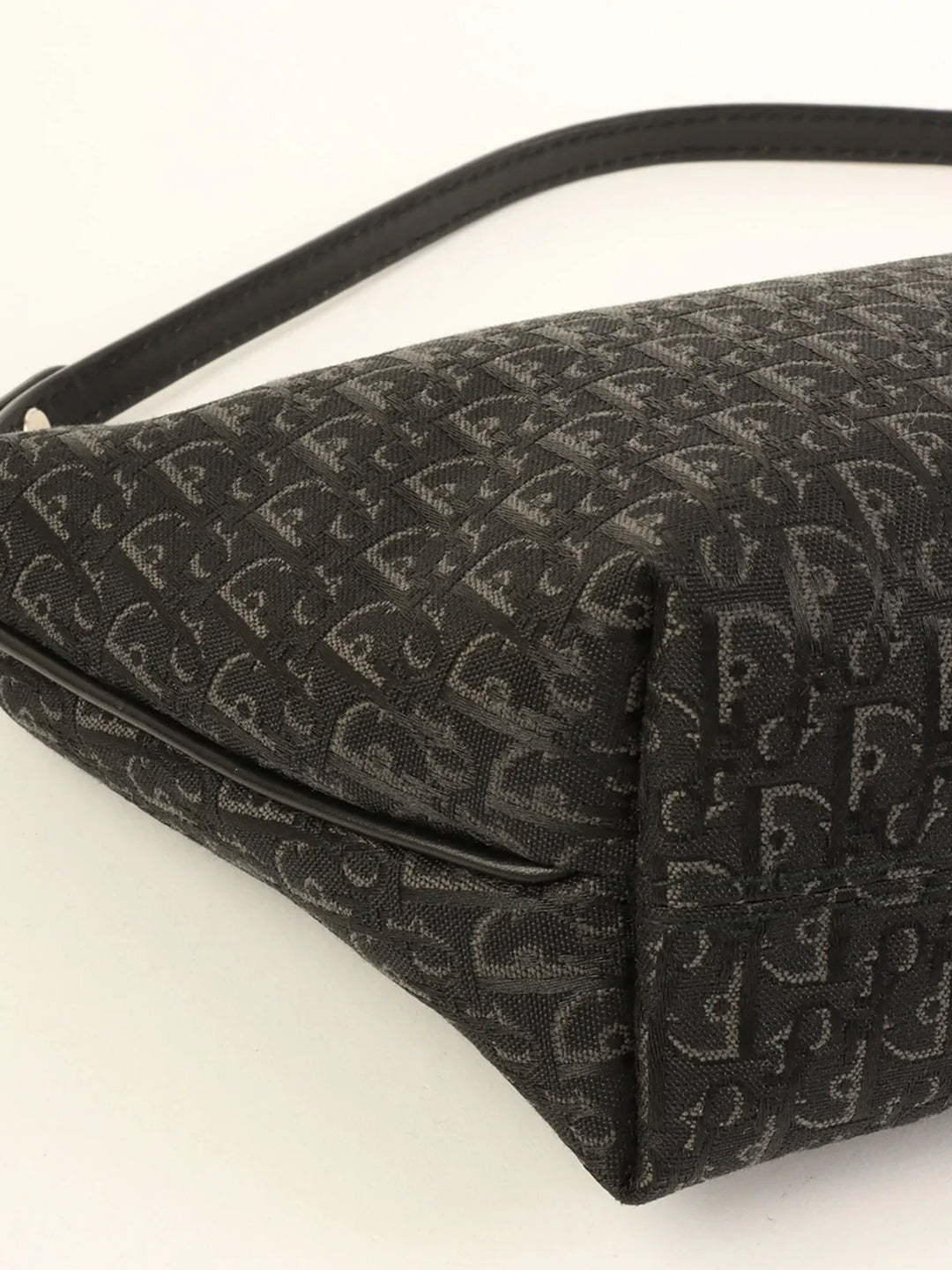 Top quality Dior Trotter Pattern Mini Top Handle Bag Black