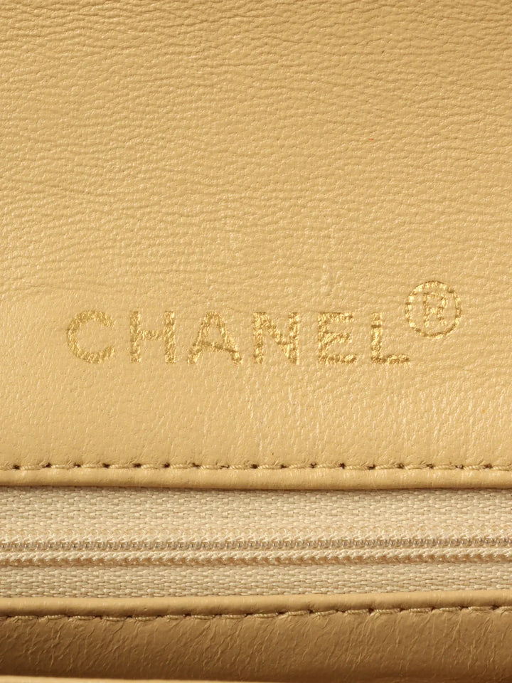Chanel Around 1990 Made Full New Chain Bag 23Cm Beige