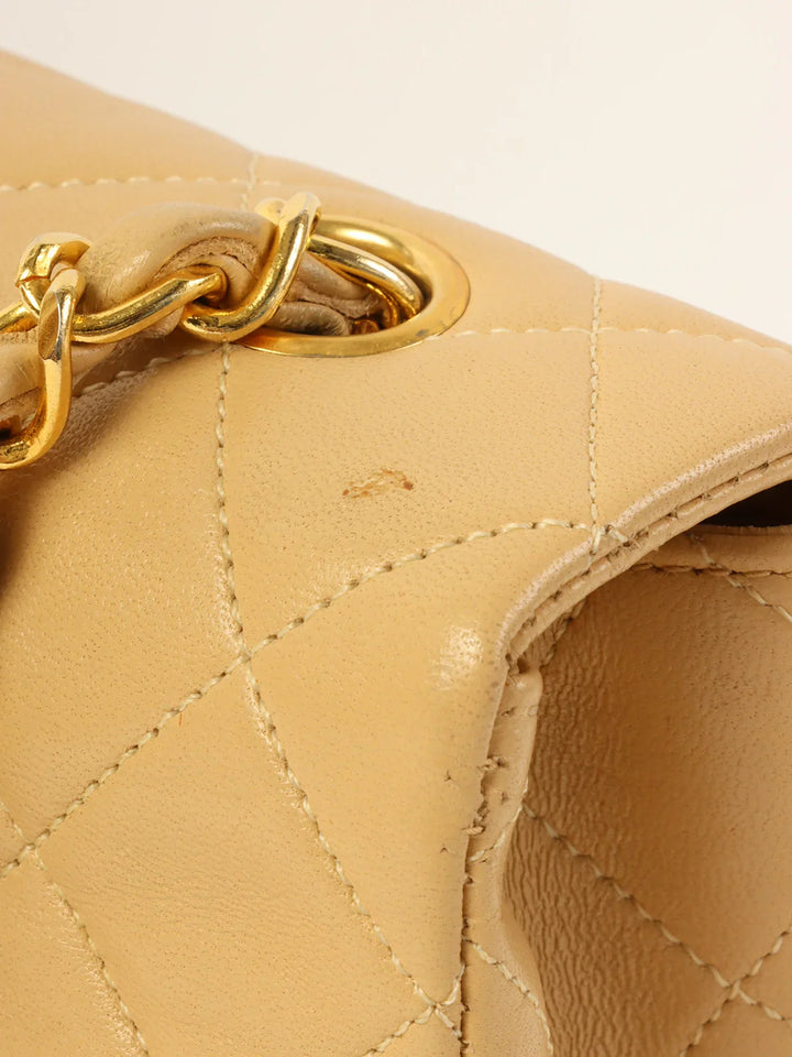 Chanel Around 1990 Made Full New Chain Bag 23Cm Beige