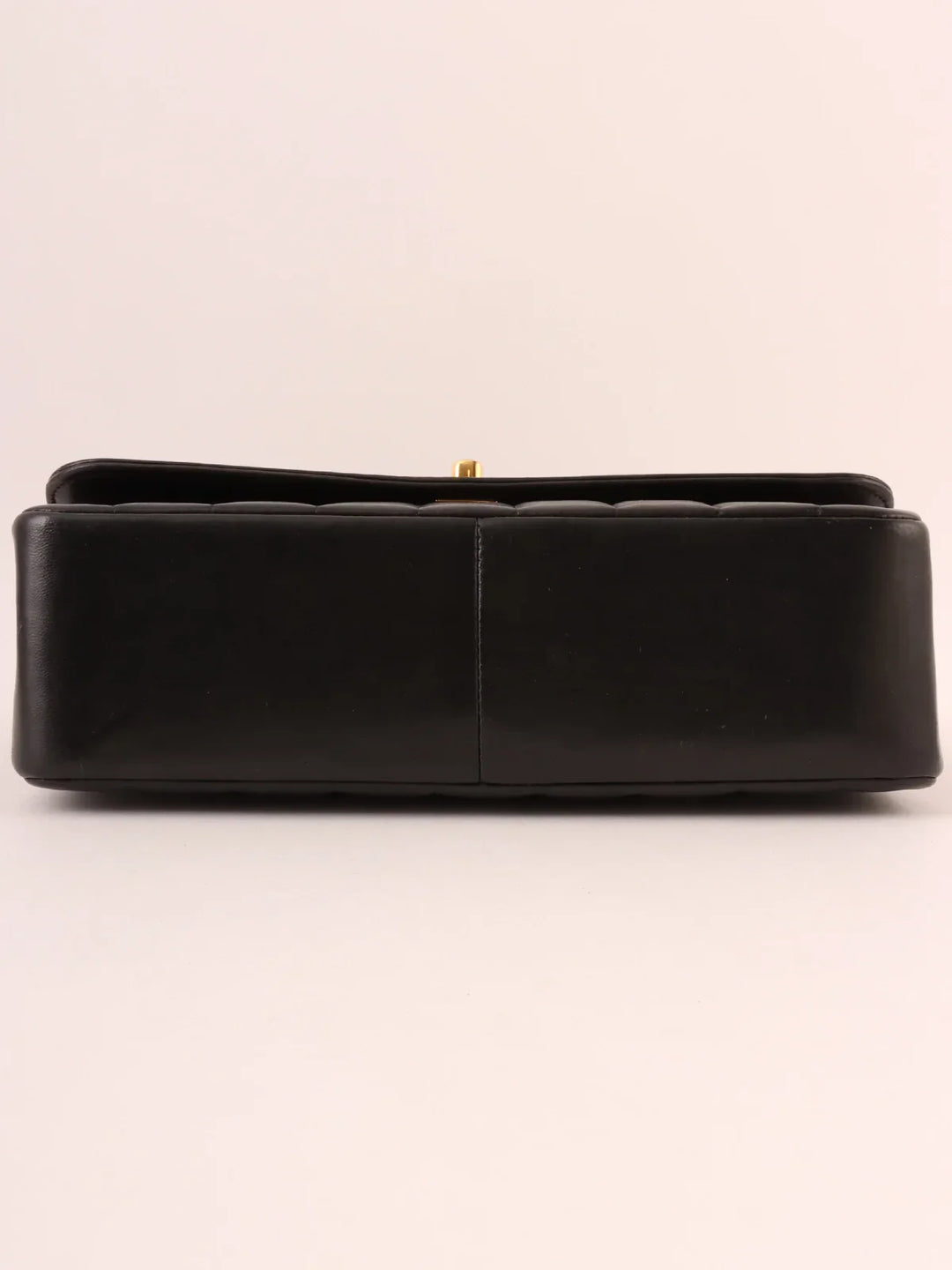 Chanel Around 1995 Made Mademoiselle Stitch Turn-Lock Chain Bag Black