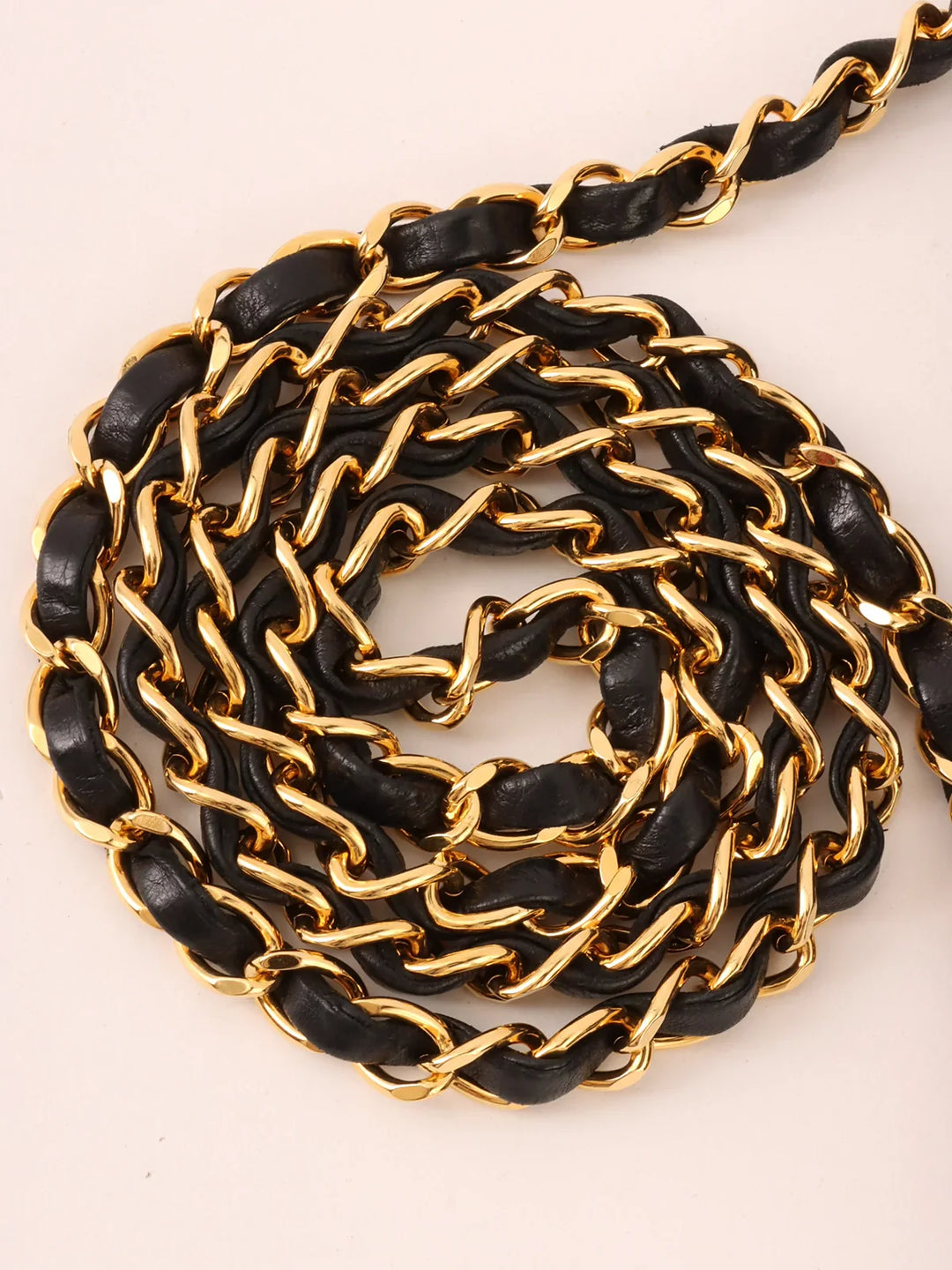 Chanel Around 1995 Made Mademoiselle Stitch Turn-Lock Chain Bag Black