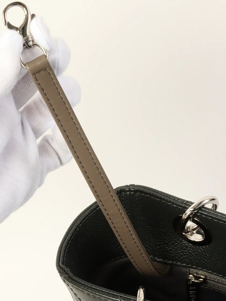 Chanel Around 2014 Made Caviar Skin Cc Mark Stitch Chain Tote Bag Charcoal Grey