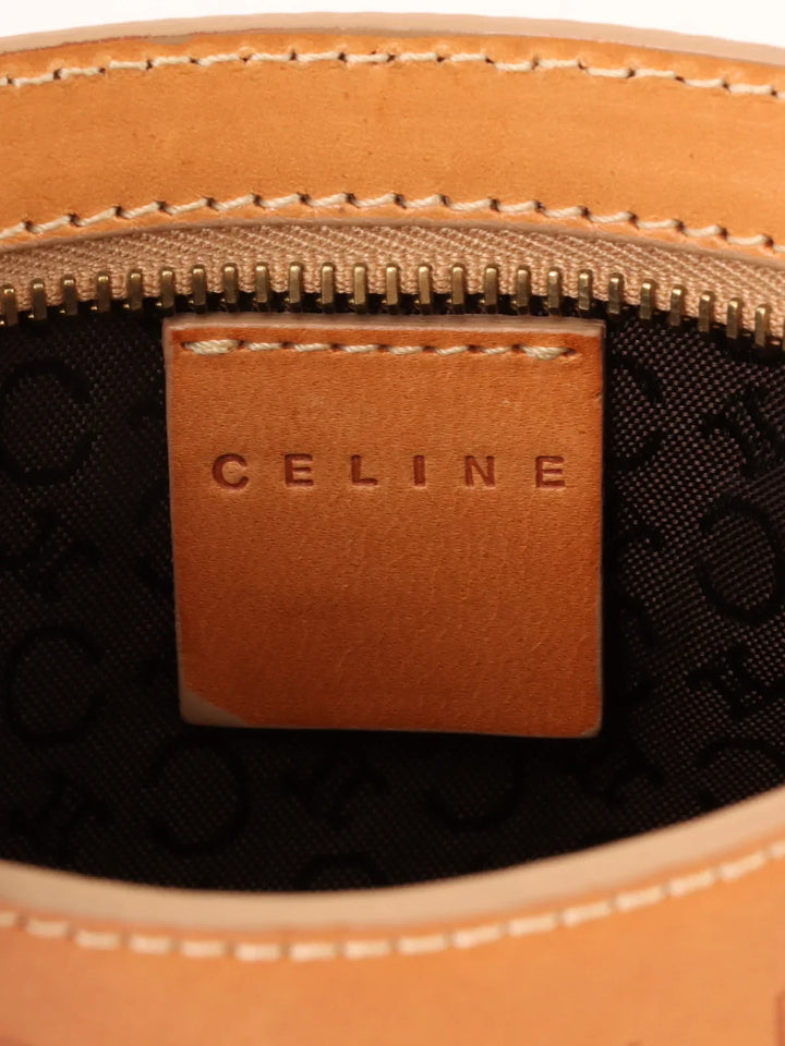 Celine Suede C Macadam Pattern Pouch Brown