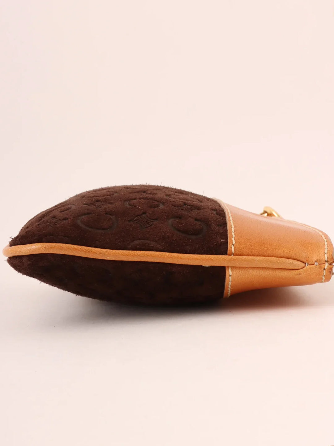 Celine Suede C Macadam Pattern Pouch Brown