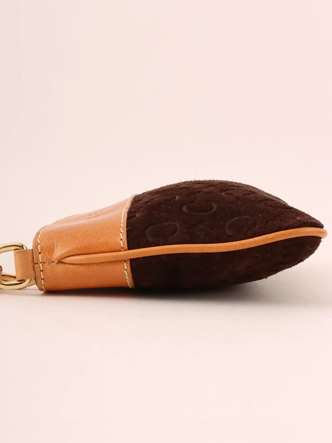 Celine Suede C Macadam Pattern Pouch Brown