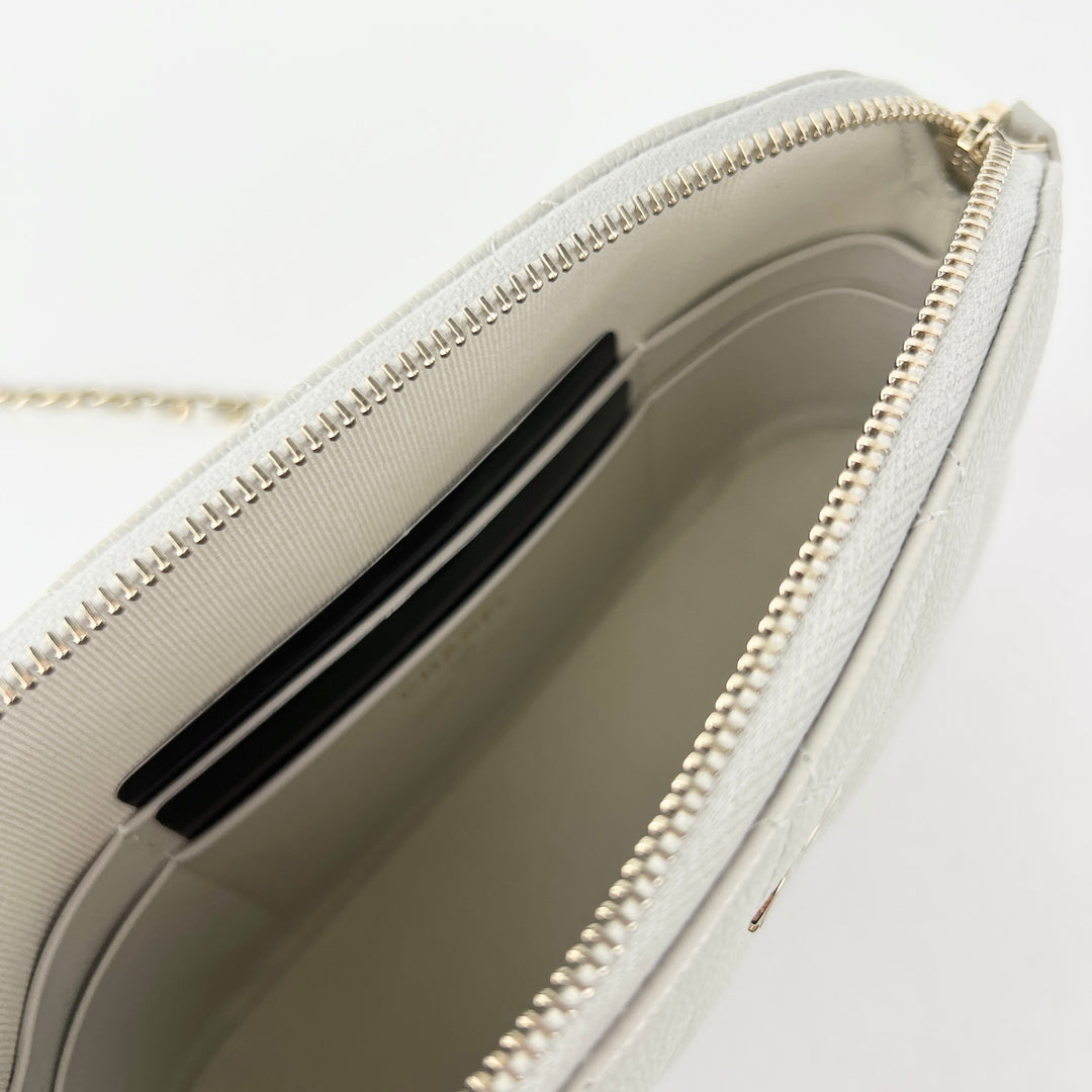 Top Quality Chanel Caviar Mini Crossbody Grey 2024 (Microchip)