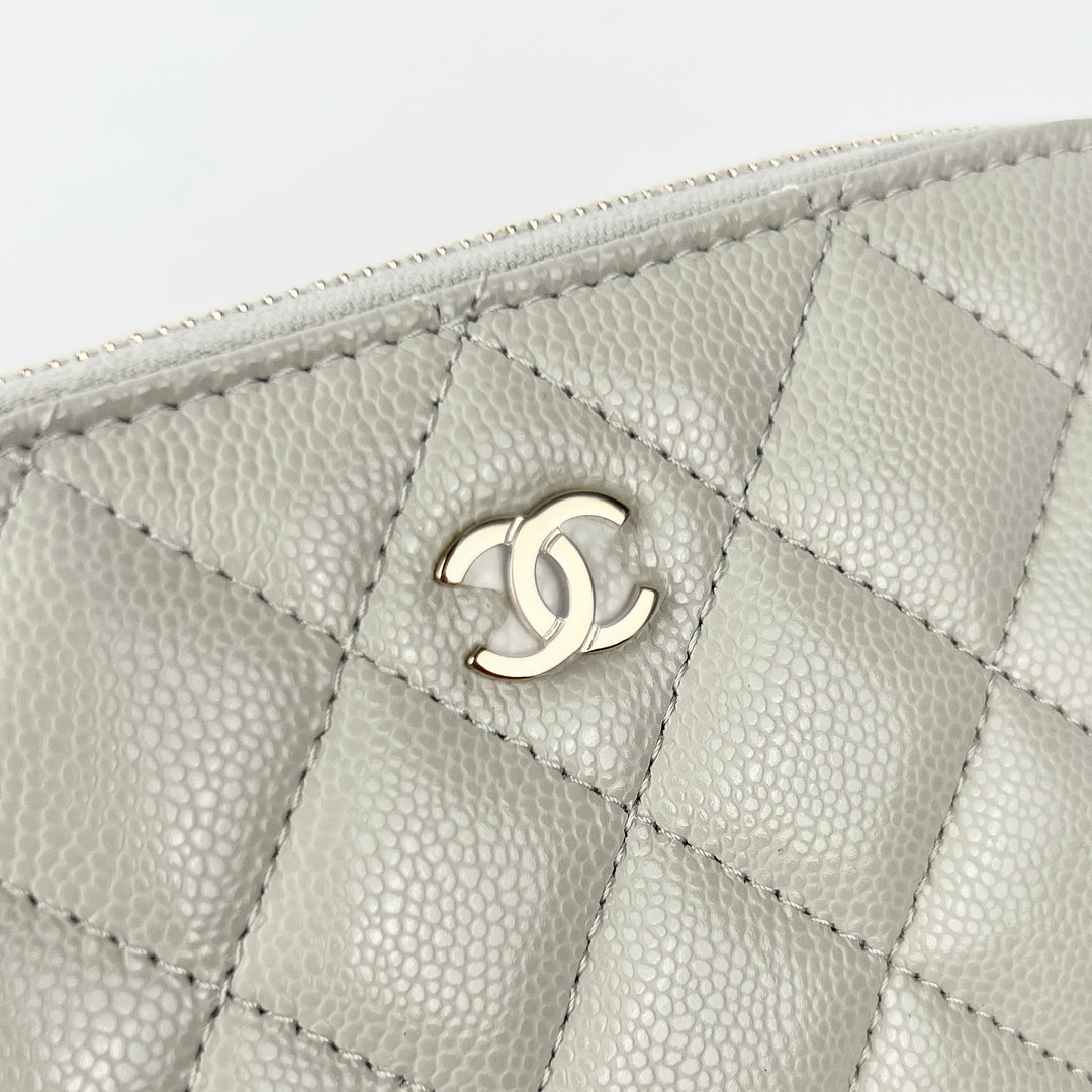 Top Quality Chanel Caviar Mini Crossbody Grey 2024 (Microchip)