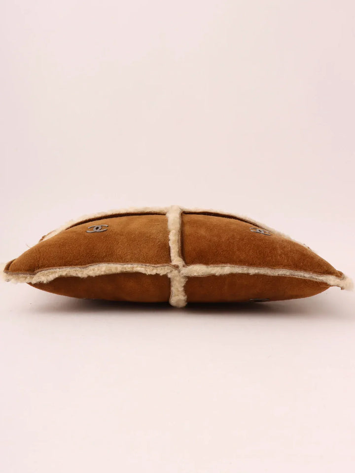 Chanel Around 2000 Made Muton Cc Mark Plate Clutch Bag Ocher