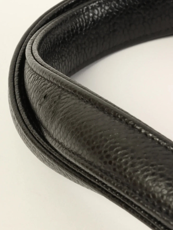 Chanel Around 1997 Made Caviar Skin Turn-Lock Tote Bag Black