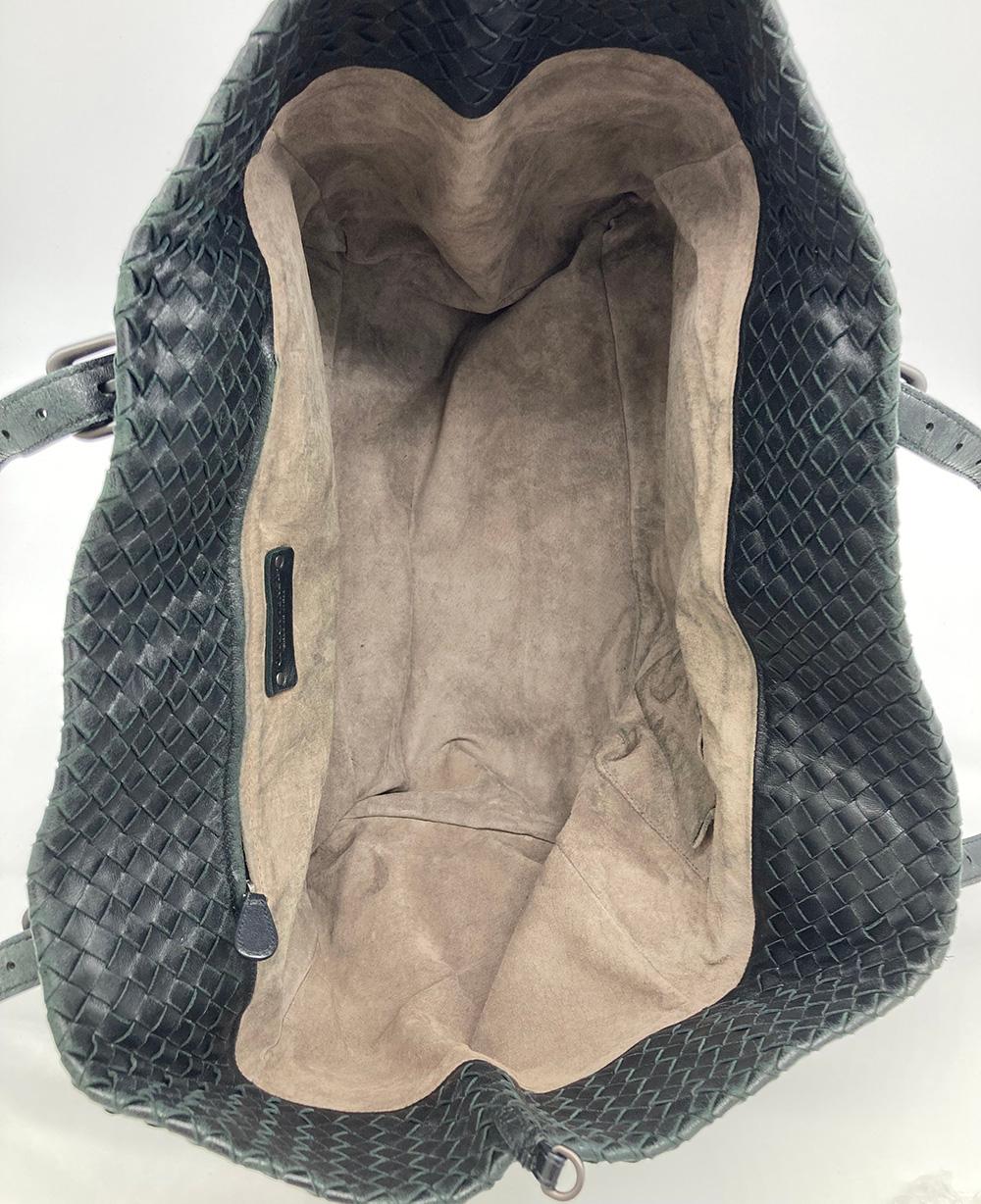 Bottega veneta Black Woven Leather Shoulder Bag Tote