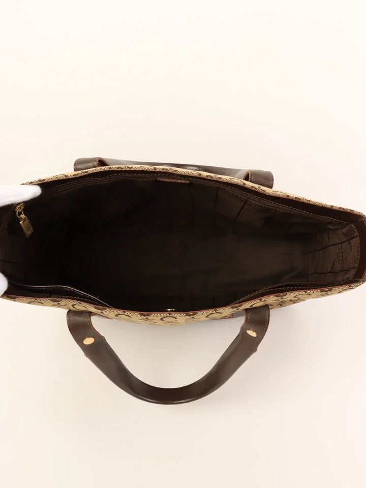 Celine C Macadam Pattern Tote Bag Brown