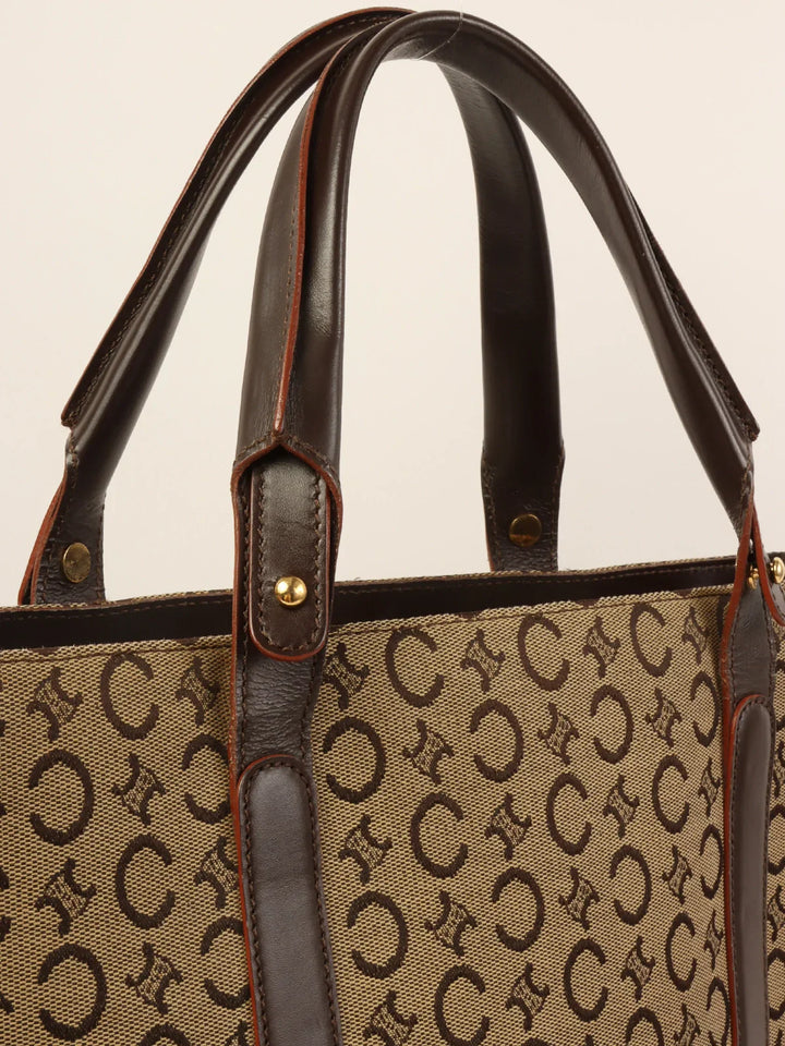 Celine C Macadam Pattern Tote Bag Brown