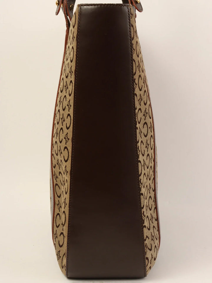 Celine C Macadam Pattern Tote Bag Brown