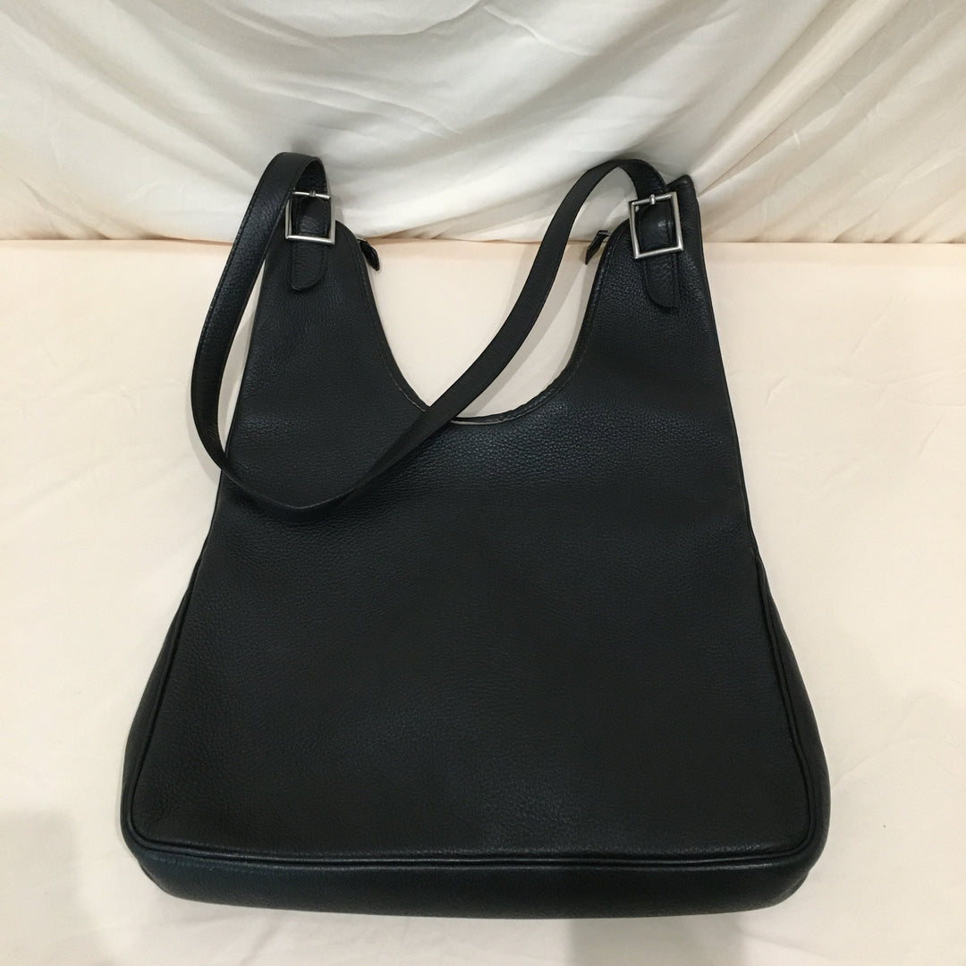 Top quality Hermes Black Leather SAC MASAI Shoulder Bag 32 Sku# 68929
