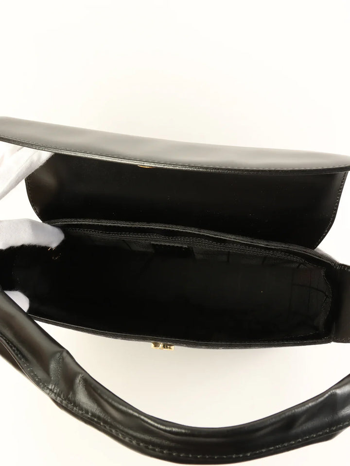 Celine C Macadam Pattern Shoulder Bag Black